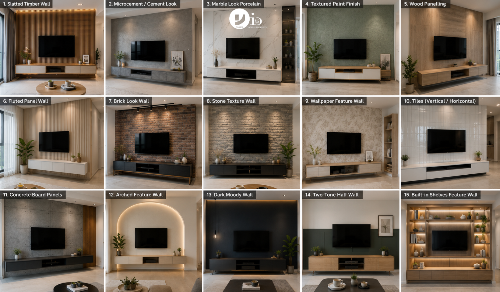 HDB Feature Wall Ideas: 15 Designs Across Every Budget 2 feature wall interior design