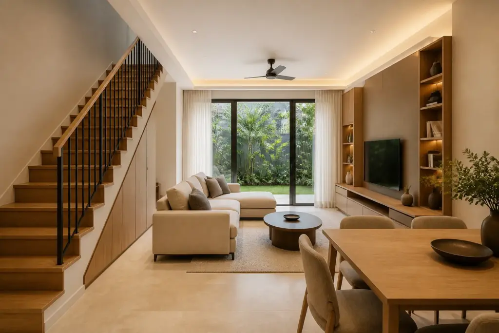 cluster house and strata landed interior design