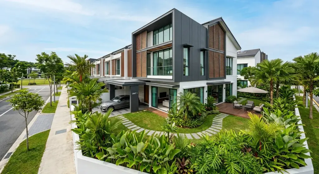 corner terrace house design