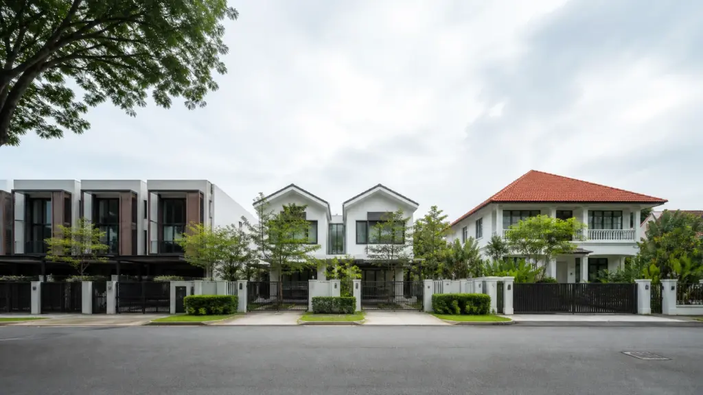 Terrace, semi-detached and detached landed property types in Singapore
