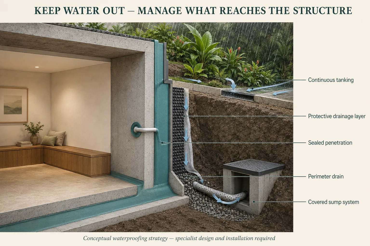 building a basement that waterproofing