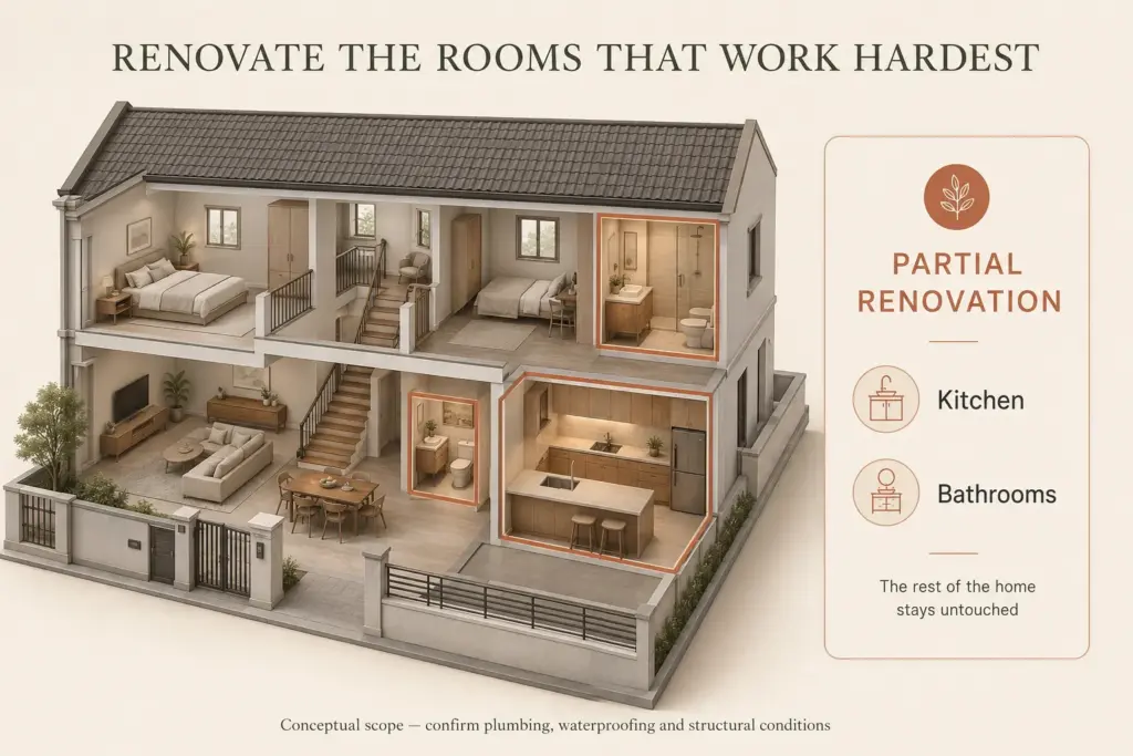 partial landed renovation