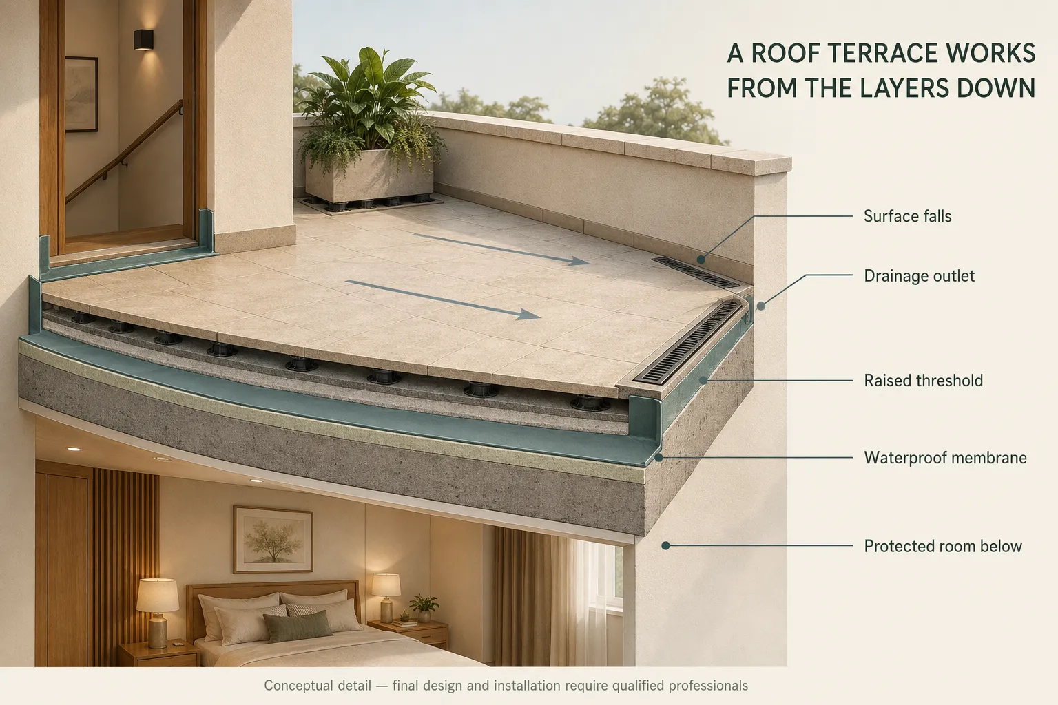 roof terrace waterprrofing