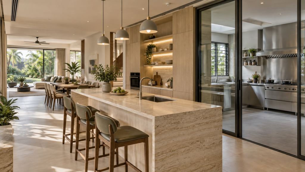 wet and dry kitchen layouts featured